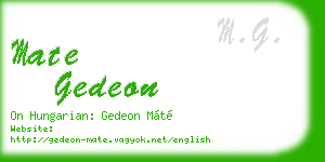 mate gedeon business card